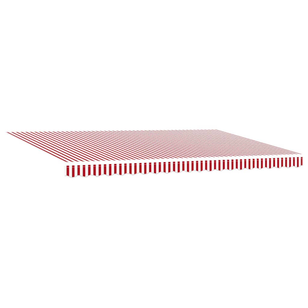 Behúzható napellenző Piros és Fehér 500 × 350 cm