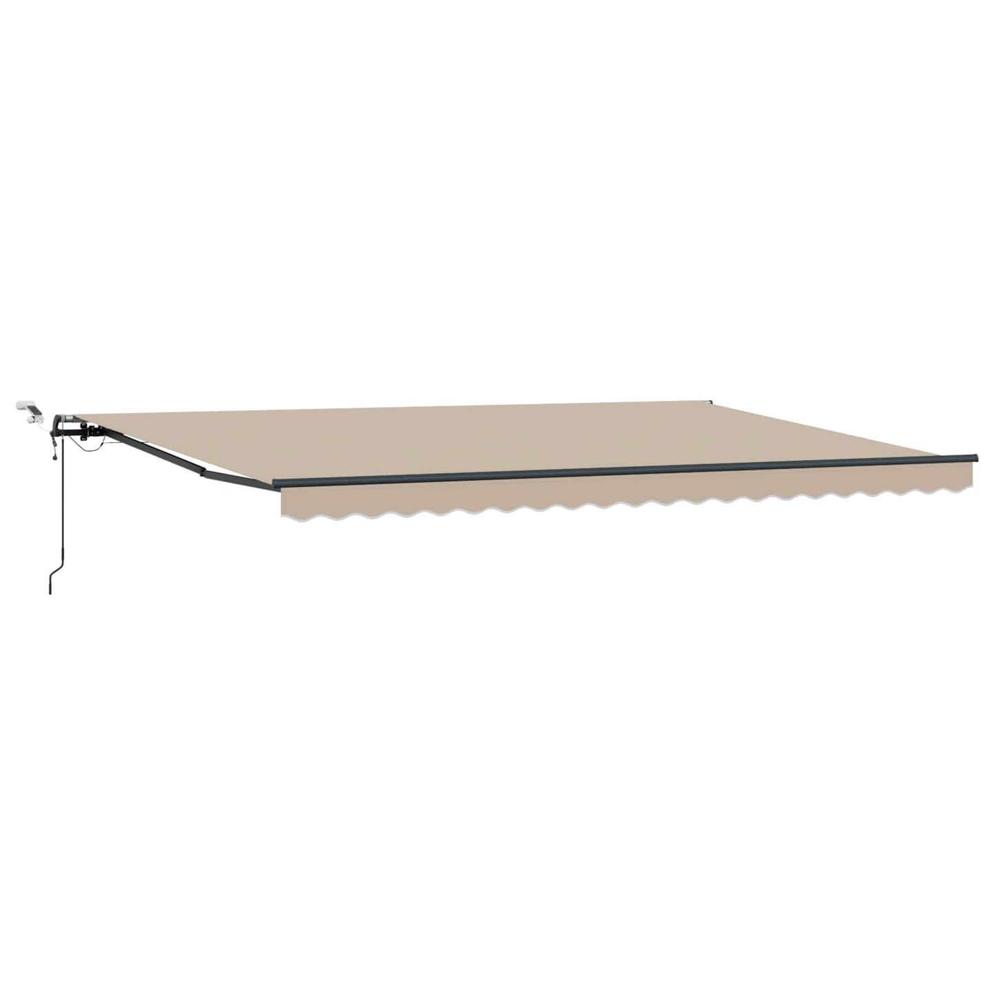 Behúzható napellenző Bézs 500 × 350 cm Poliészter