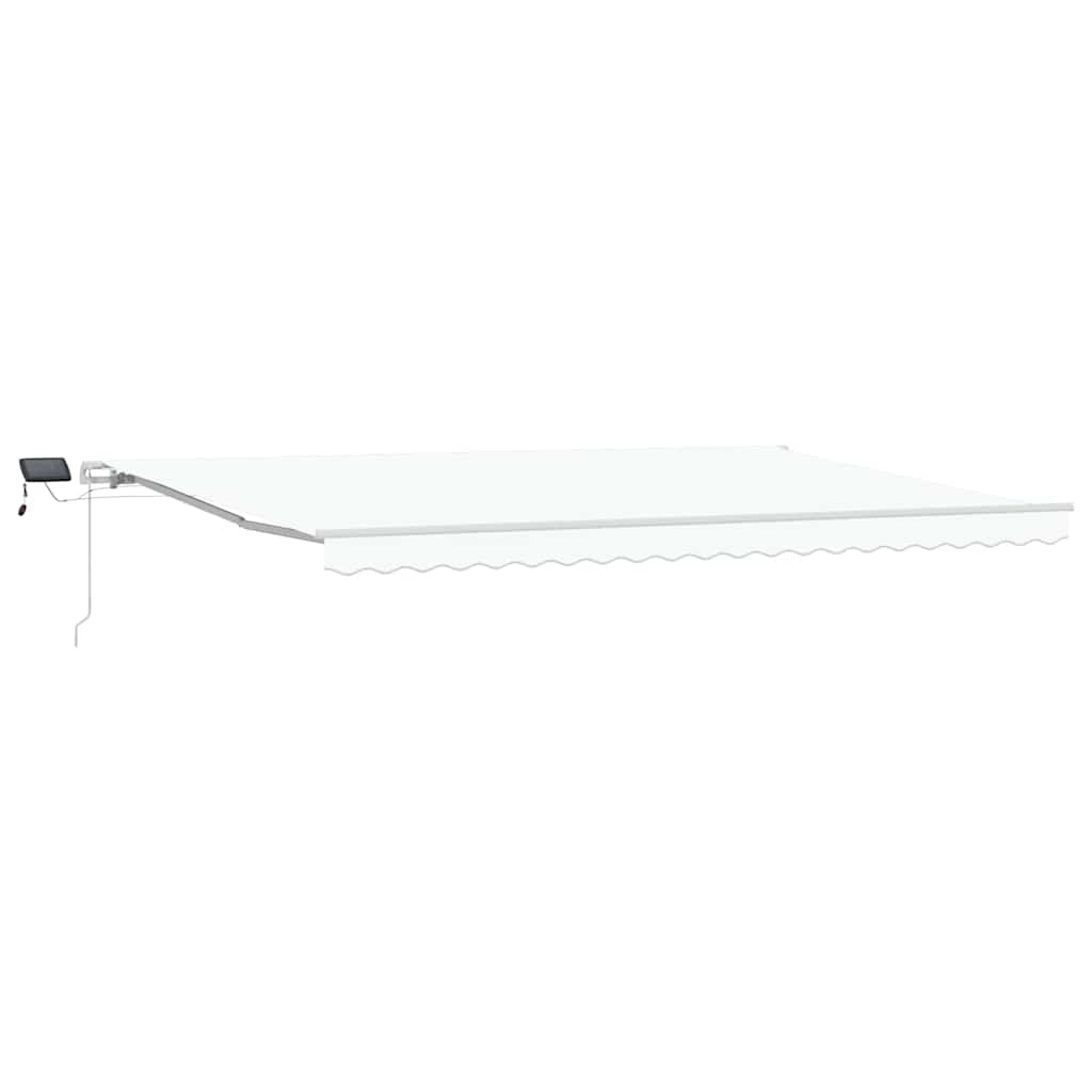 Behúzható napellenző Fehér 500 × 350 cm Szövet és Alumínium