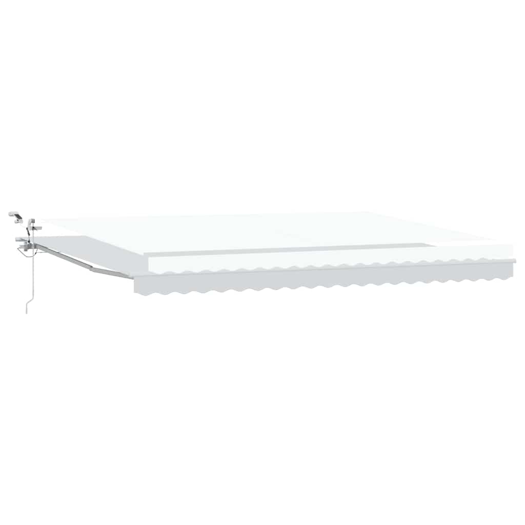 Behúzható napellenző Fehér 500 × 350 cm Poliészter