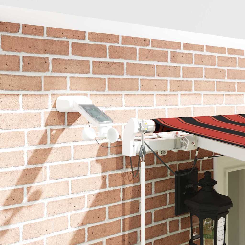 Behúzható napellenző Narancs és Barna 600 × 300 cm Poliészter