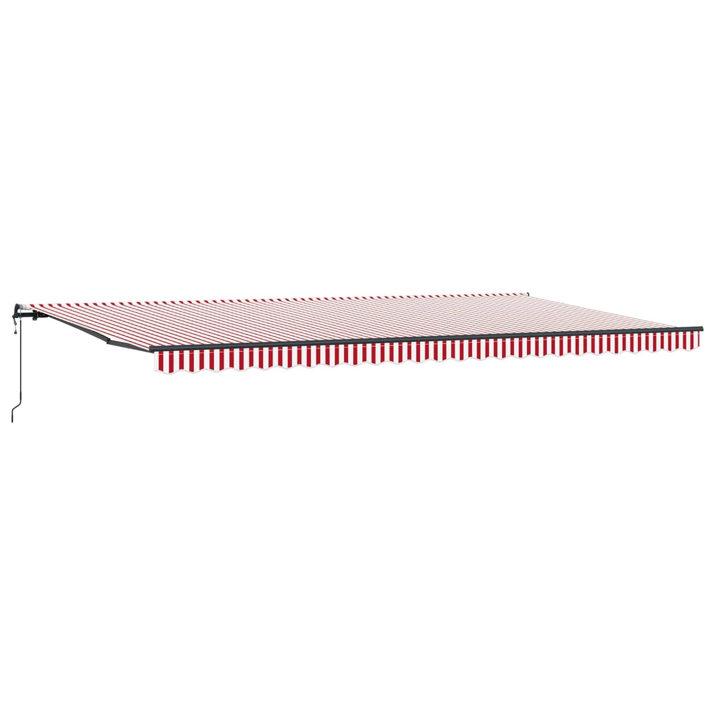 Behúzható napellenző Piros és Fehér 600 × 300 cm