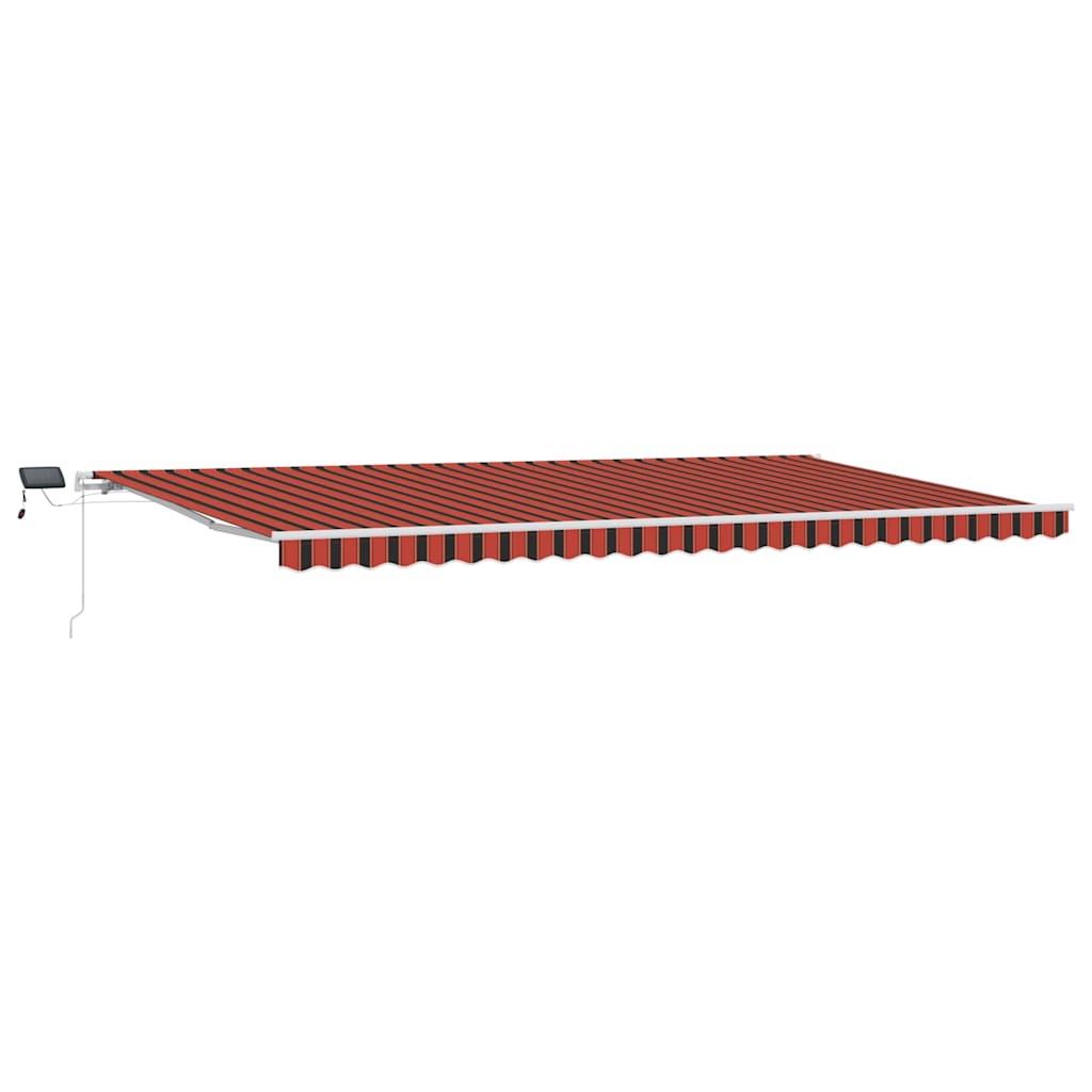 Behúzható napellenző narancssárga és barna 600 × 350 cm