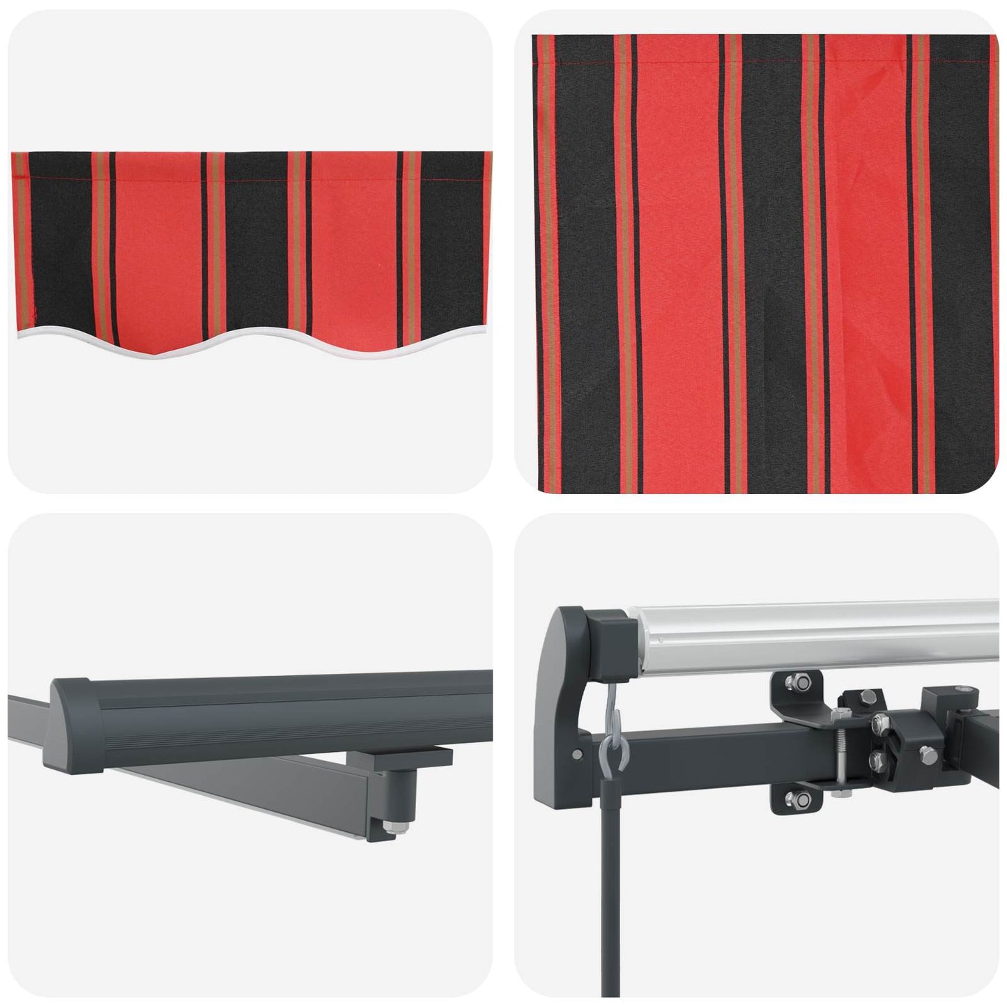 Behúzható napellenző narancssárga és barna 600 ×350 cm szövet