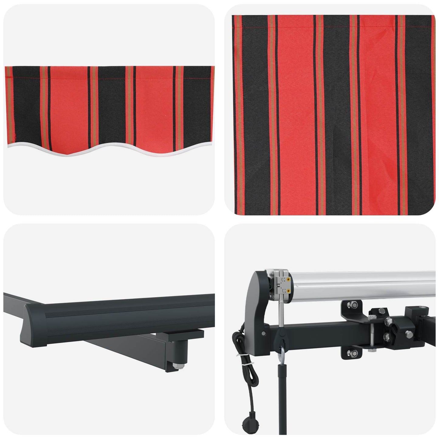 Behúzható napellenző narancssárga és barna 600 × 350 cm