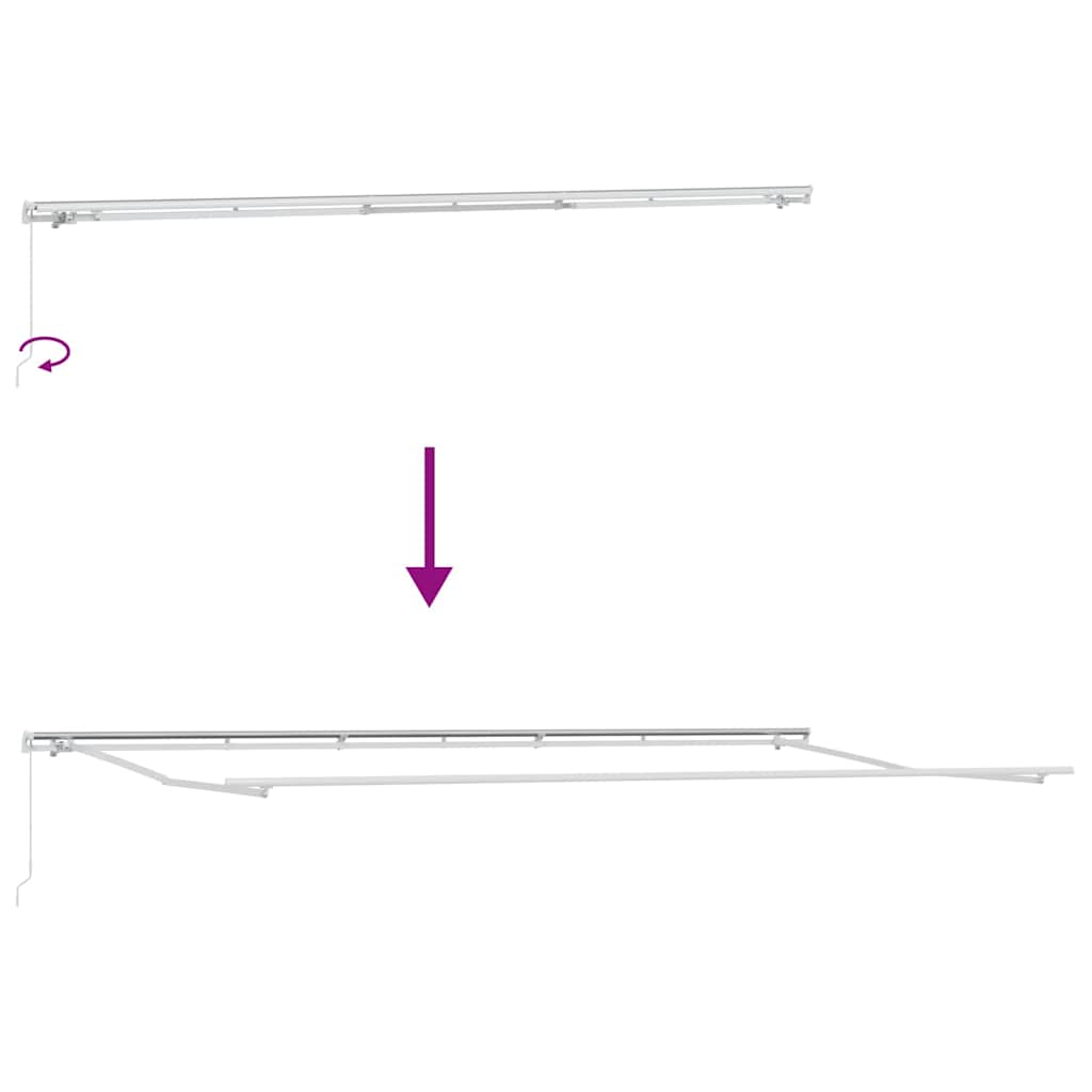 Behúzható napellenző Sárga és narancs 600 × 350 cm