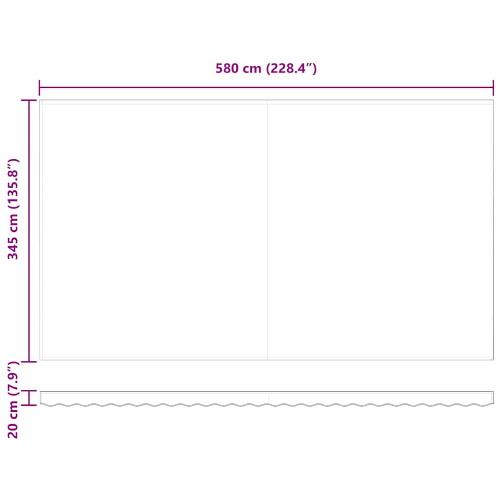 Behúzható napellenző Sárga és narancs 600 × 350 cm