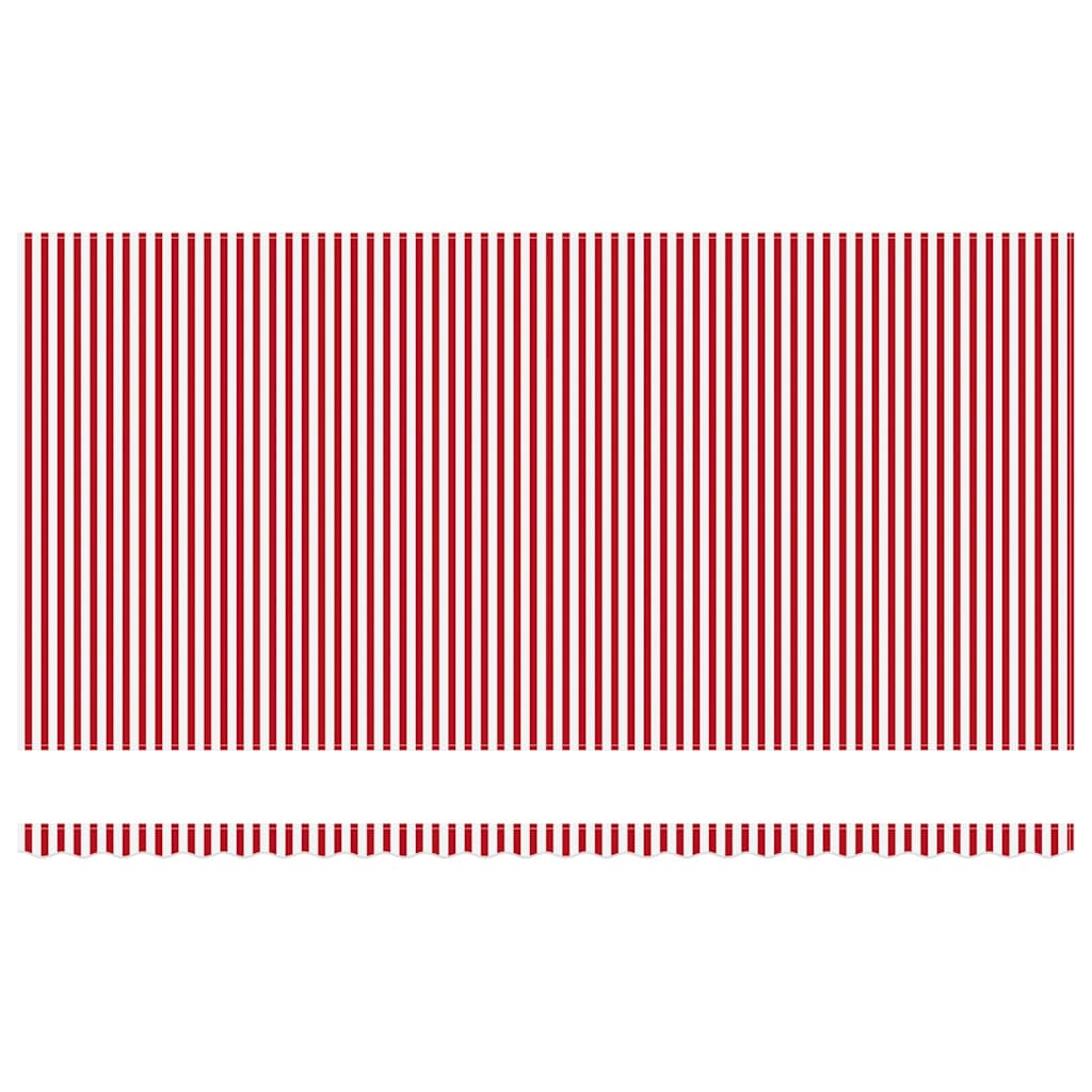 Behúzható napellenző Piros és Fehér 600 × 350 cm