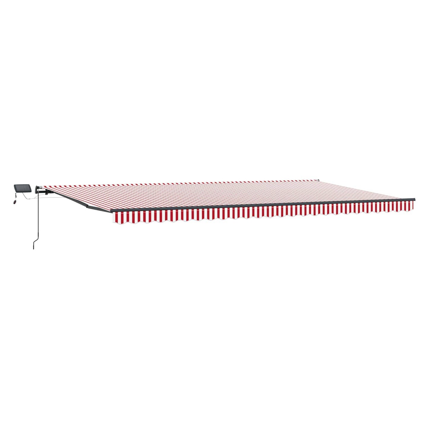 Behúzható napellenző Piros és Fehér 600 × 350 cm