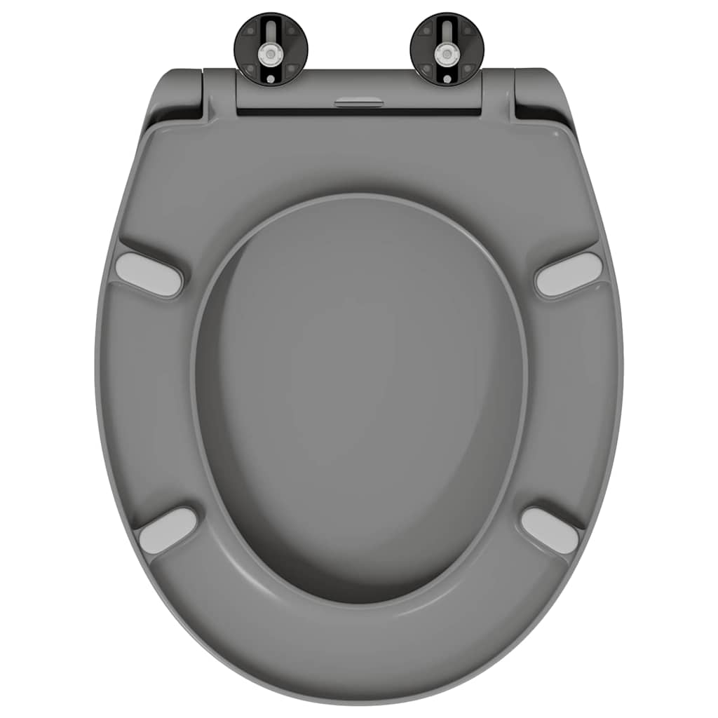 WC ülőke Szürke 47 x 37 x 4 cm Duroplast