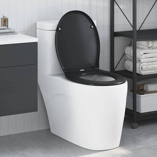 WC ülőke Fekete 47 x 37 x 4 cm Duroplast