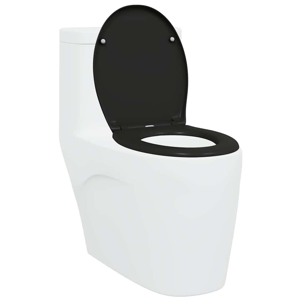 WC ülőke Fekete 47 x 37 x 4 cm Duroplast