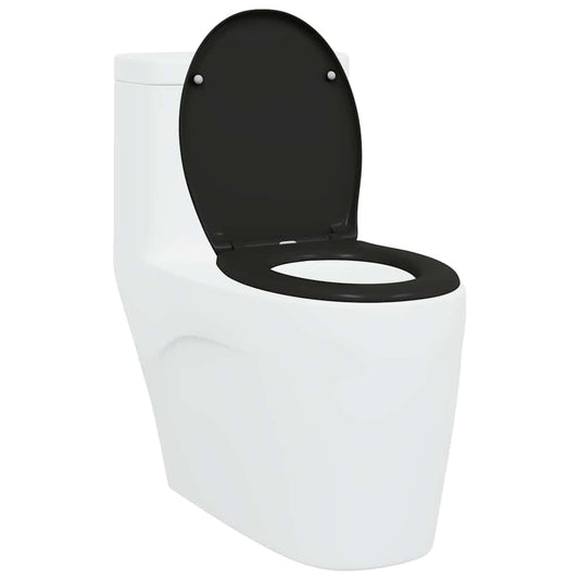 WC ülőke Fekete 47 x 37 x 4 cm Duroplast