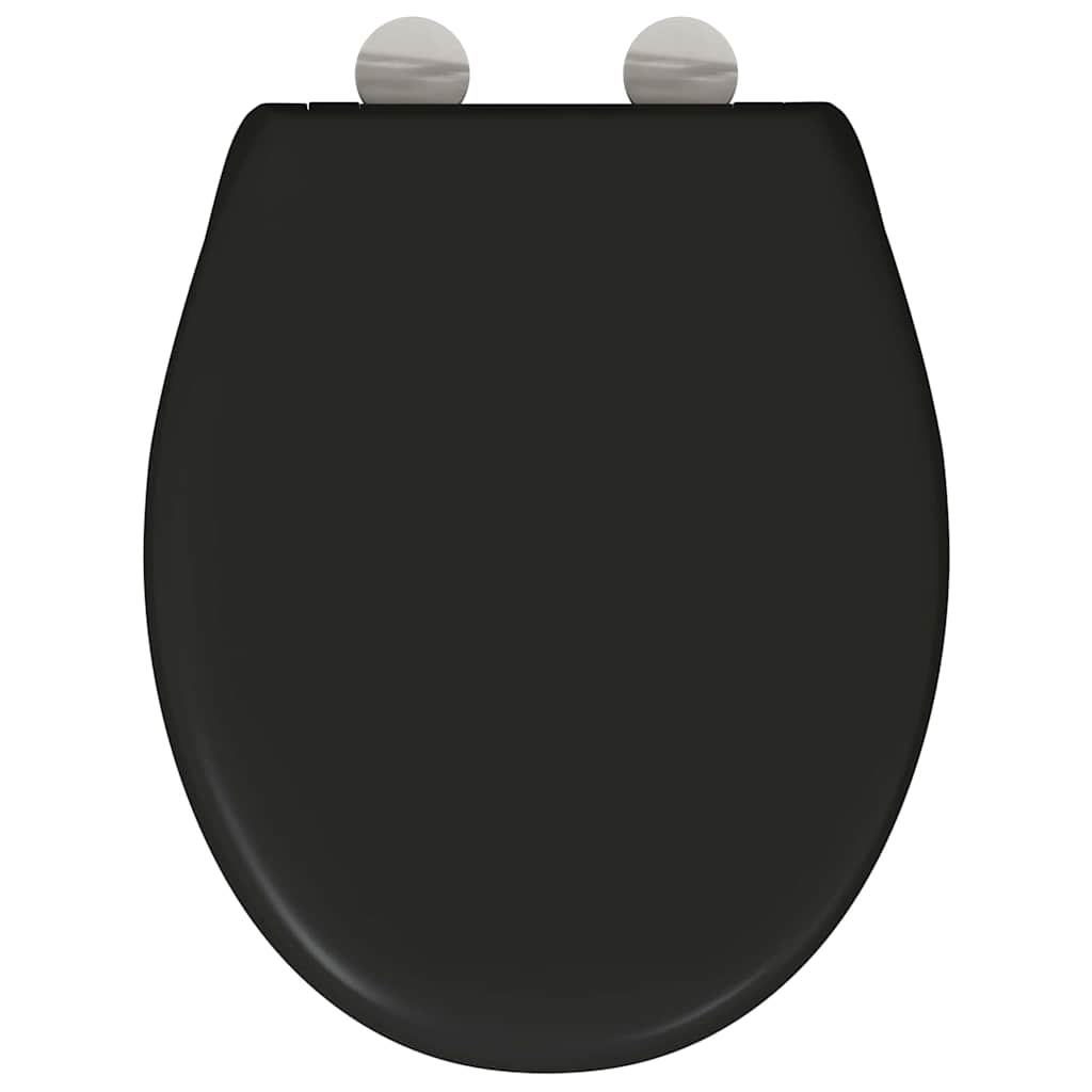 WC ülőke Fekete 47 x 37 x 4 cm Duroplast