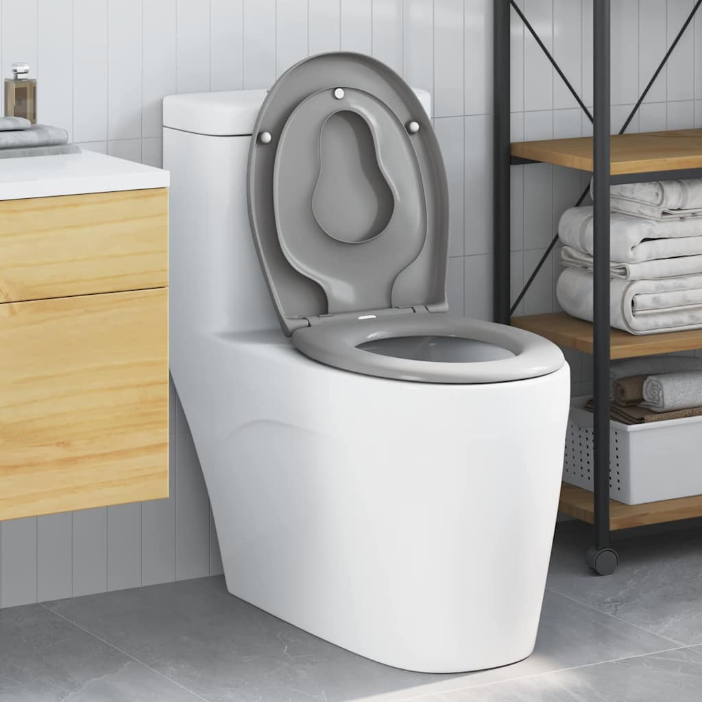 WC ülőke Szürke 47 x 37 x 4 cm Duroplast