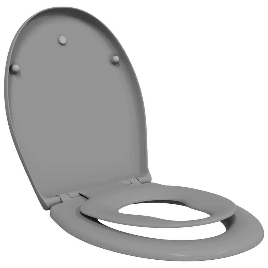 WC ülőke Szürke 47 x 37 x 4 cm Duroplast