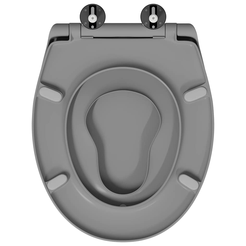 WC ülőke Szürke 47 x 37 x 4 cm Duroplast