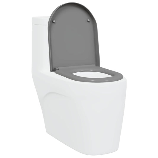 WC ülőke Szürke 49 x 36 x 4 cm Duroplast