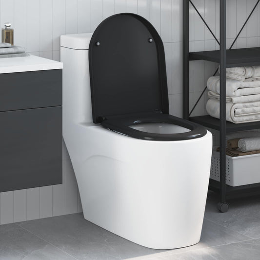 WC ülőke Fekete 49 x 36 x 4 cm Duroplast