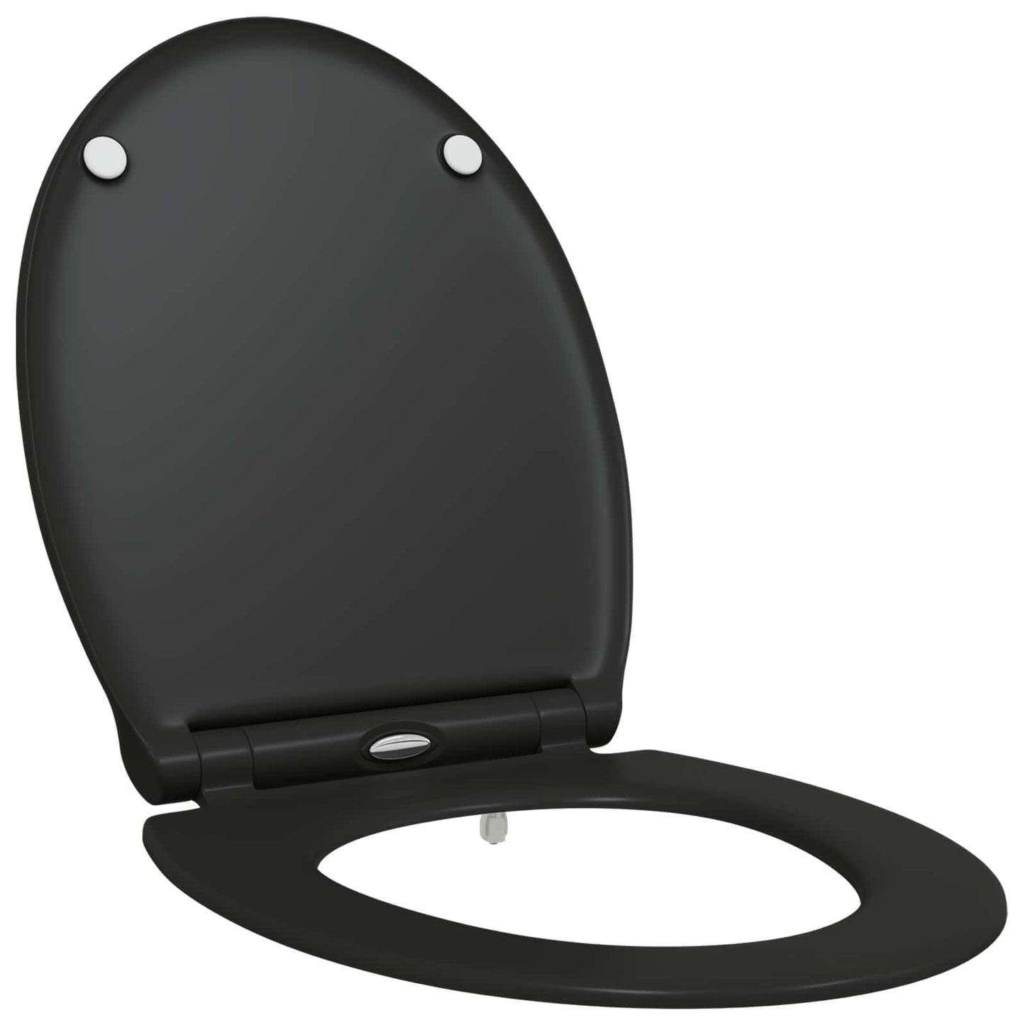 WC ülőke Fekete 45,5 x 37,5 x 3,8 cm Duroplast