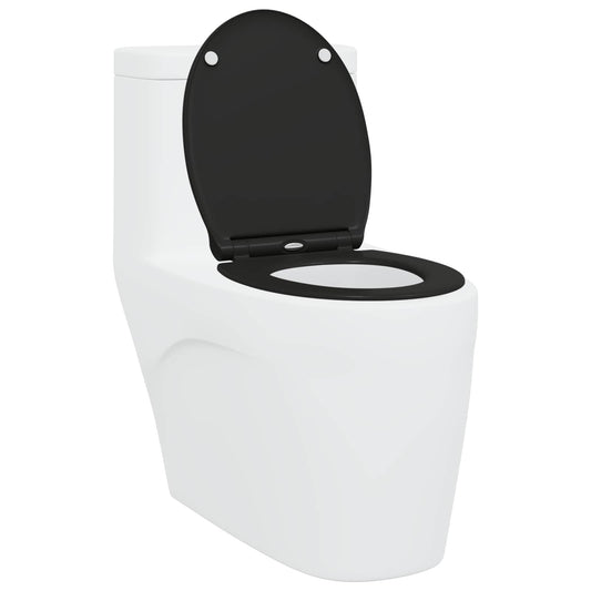 WC ülőke Fekete 45,5 x 37,5 x 3,8 cm Duroplast