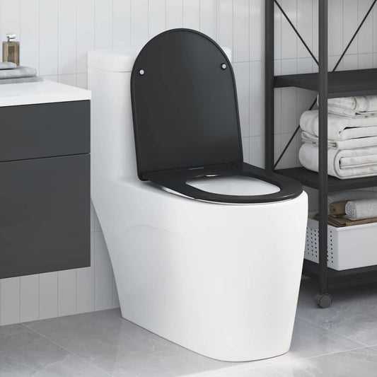 WC ülőke Fekete 47 x 36 x 3,4 cm Duroplast