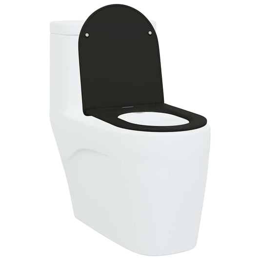 WC ülőke Fekete 47 x 36 x 3,4 cm Duroplast