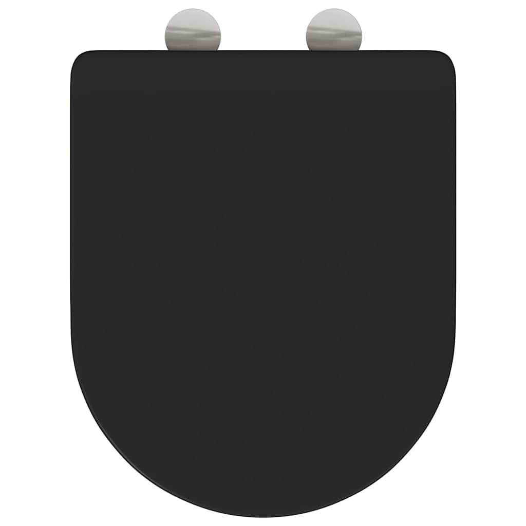 WC ülőke Fekete 47 x 36 x 3,4 cm Duroplast
