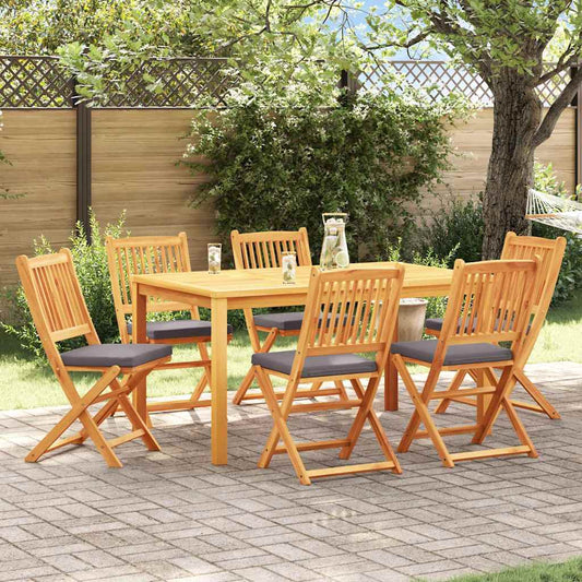 Összecsukható szék 6 pcs Szürke 49 x 57.5 x 92cm Tömör akácfa