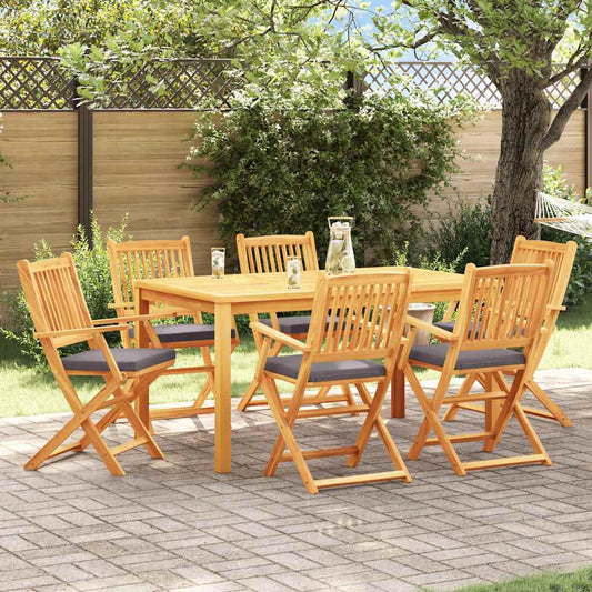 Összecsukható szék 6 pcs Szürke 49 x 57.5 x 92cm Tömör akácfa