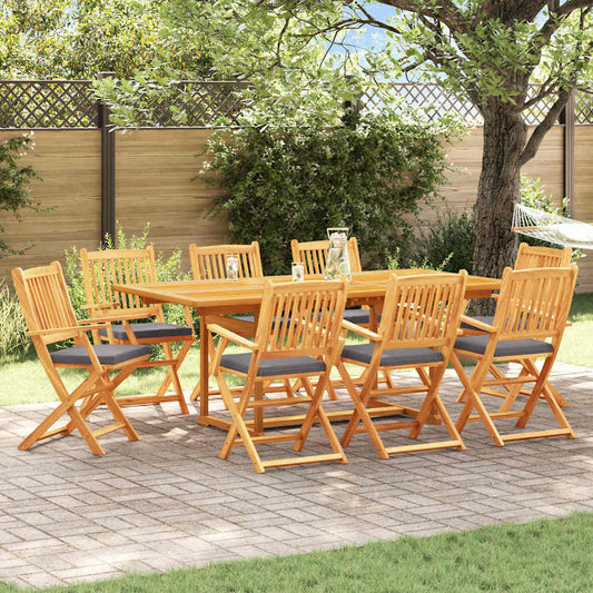 Összecsukható szék 8 pcs Szürke 49 x 57.5 x 92cm Tömör akácfa