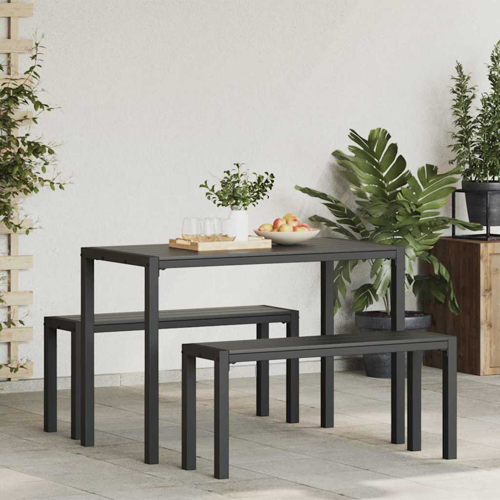 Kert étkező szett 3 pcs Antracit Acél