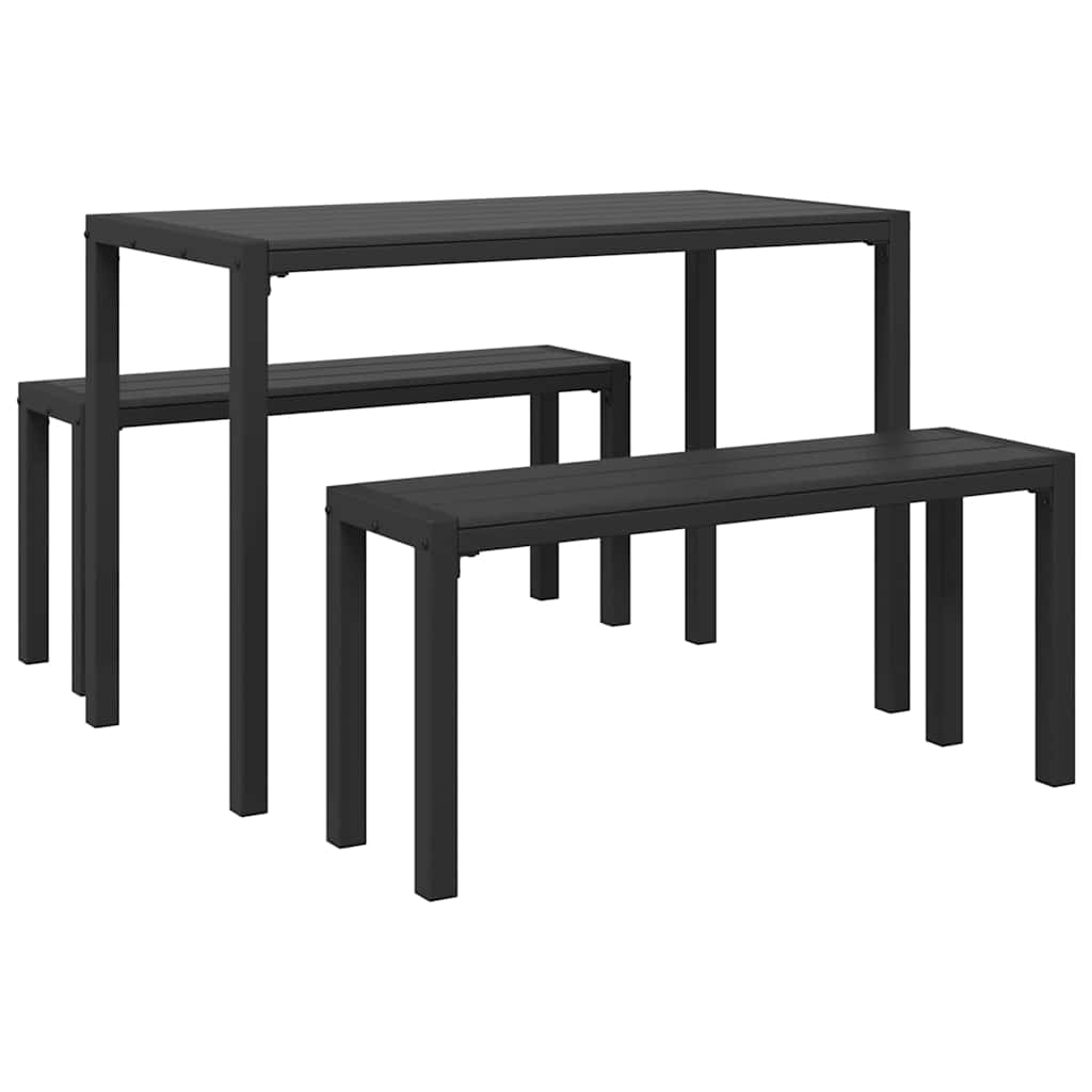 Kert étkező szett 3 pcs Antracit Acél