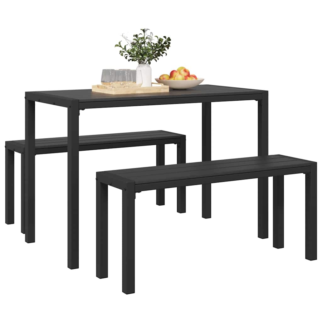 Kert étkező szett 3 pcs Antracit Acél