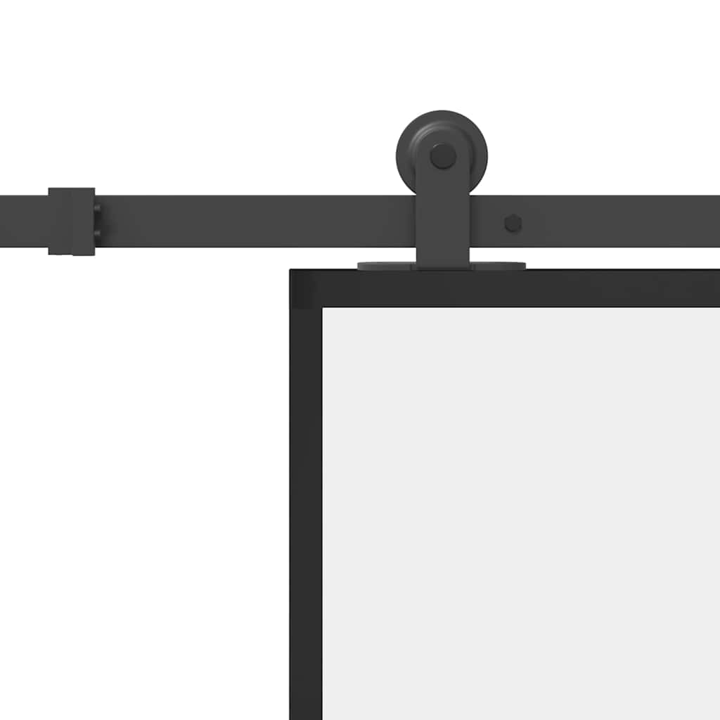 ESG üveg és alumínium tolóajtó fémszerelvény-szettel 76x205 cm