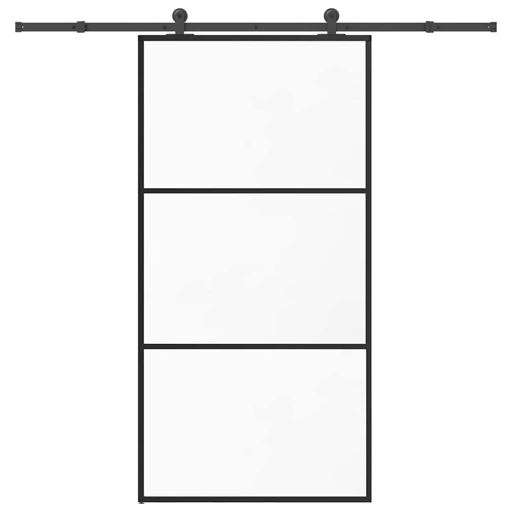 tolóajtó vasalatokkal 102x205 cm ESG üveg&alumínium