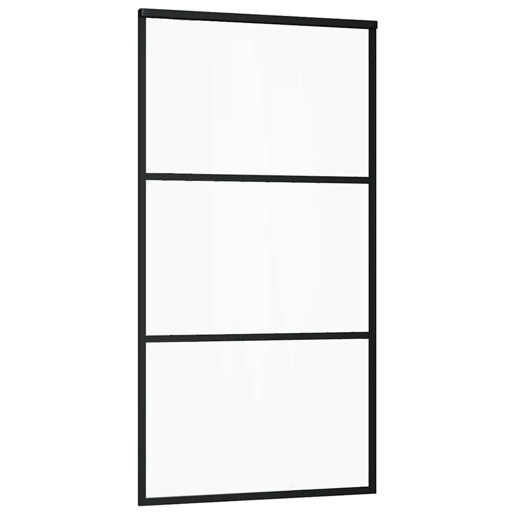 tolóajtó vasalatokkal 102x205 cm ESG üveg&alumínium
