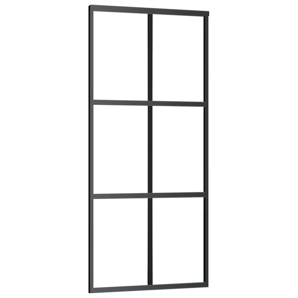 ESG üveg és alumínium tolóajtó fémszerelvény-szettel 90x205 cm