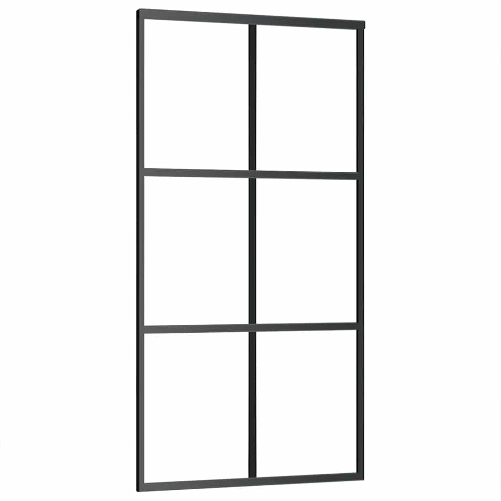 tolóajtó vasalatokkal 102x205 cm ESG üveg&alumínium