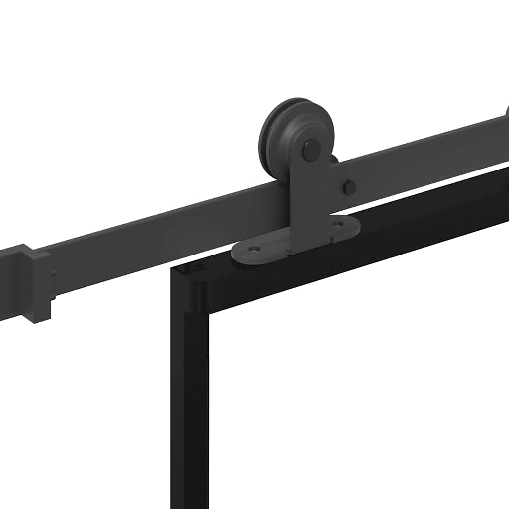 ESG üveg és alumínium tolóajtó fémszerelvény-szettel 76x205 cm