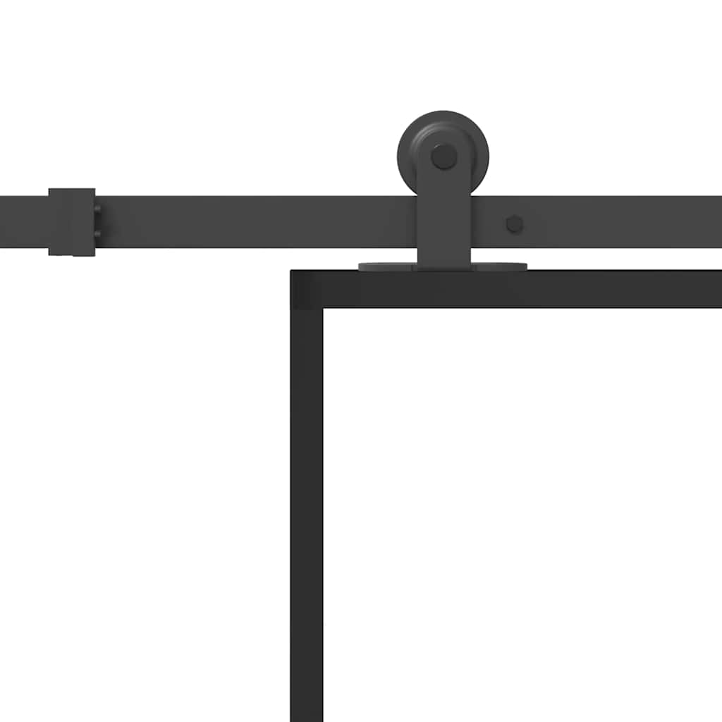 ESG üveg és alumínium tolóajtó fémszerelvény-szettel 76x205 cm