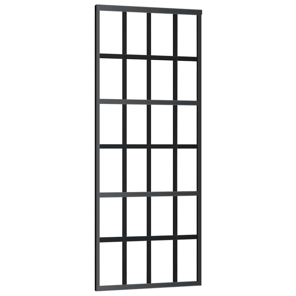 ESG üveg és alumínium tolóajtó fémszerelvény-szettel 76x205 cm