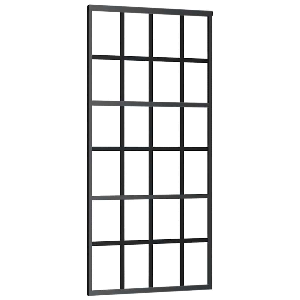 ESG üveg és alumínium tolóajtó fémszerelvény-szettel 90x205 cm