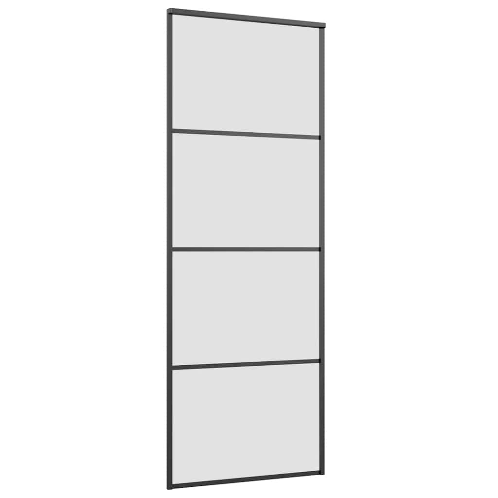ESG üveg és alumínium tolóajtó fémszerelvény-szettel 76x205 cm