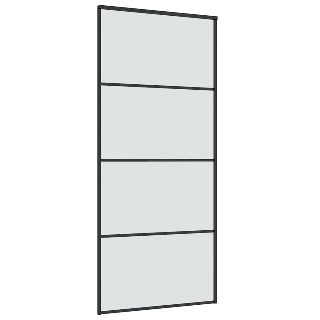 ESG üveg és alumínium tolóajtó fémszerelvény-szettel 90x205 cm