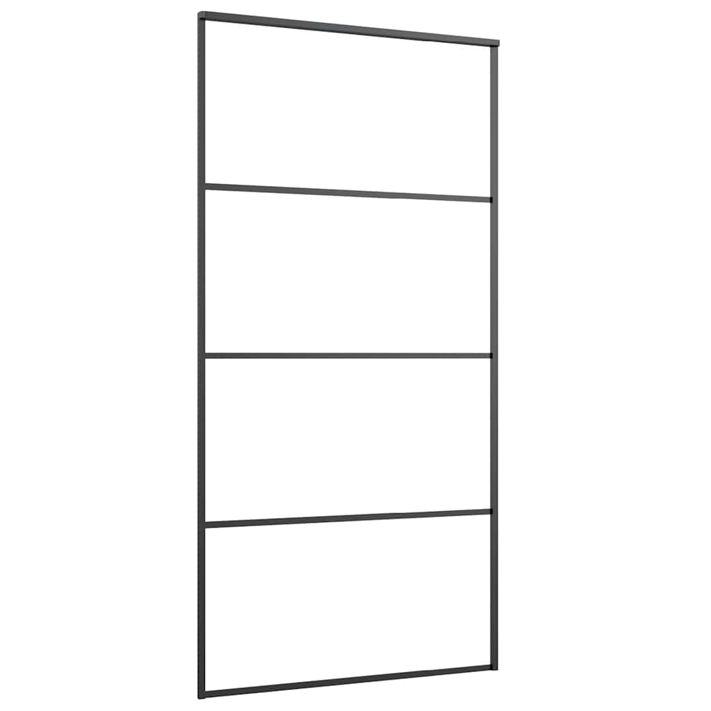 ESG üveg-alumínium tolóajtó fémszerelvény-szettel 102,5x205 cm