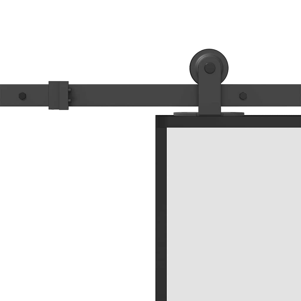 ESG üveg és alumínium tolóajtó fémszerelvény-szettel 76x205 cm