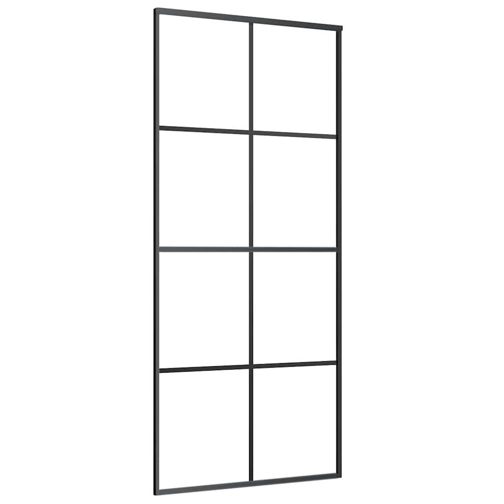 ESG üveg és alumínium tolóajtó fémszerelvény-szettel 90x205 cm