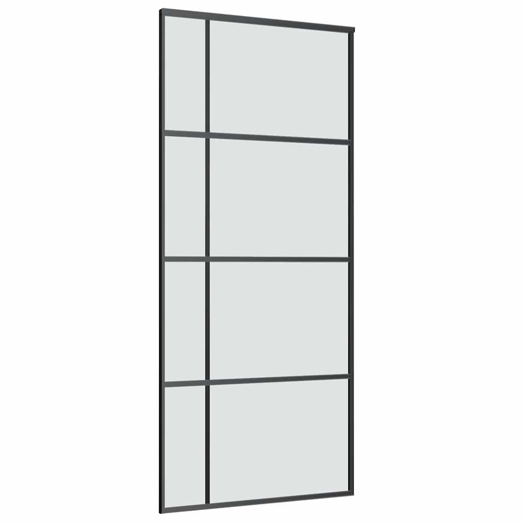 ESG üveg és alumínium tolóajtó fémszerelvény-szettel 90x205 cm
