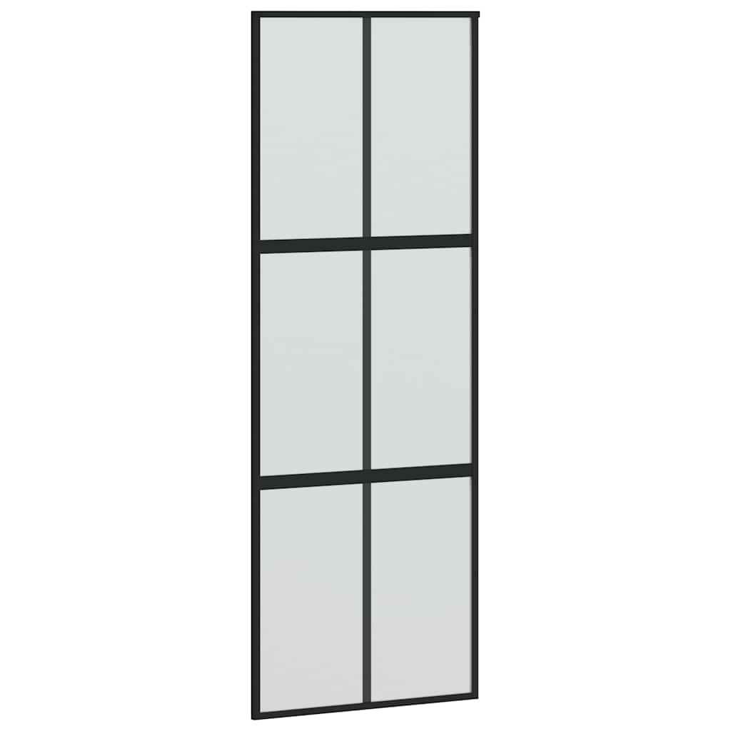 tolóajtó vasalattal 90x205 cm edzett üveg&Alumínium